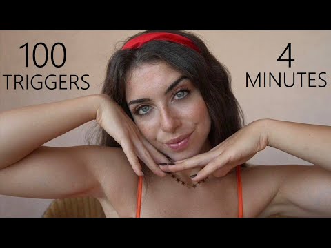 ASMR 100 TRIGGERS IN 4 MINUTES ✨(100K SPECIAL)