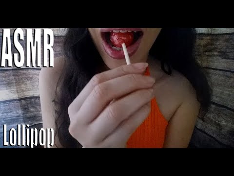 {ASMR} red lollipop sucking | licking sounds
