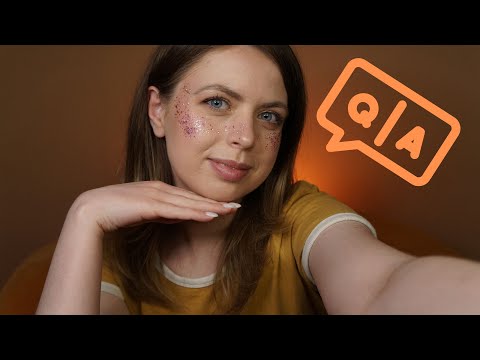 [ASMR]🍾🎊Celebrating channel anniversary & answering your questions | Q&A, mic brushing, scratching