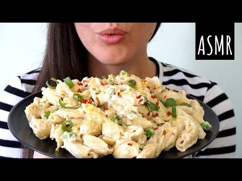ASMR Eating Sounds: Creamy Lemon & Pea Pasta (No Talking)