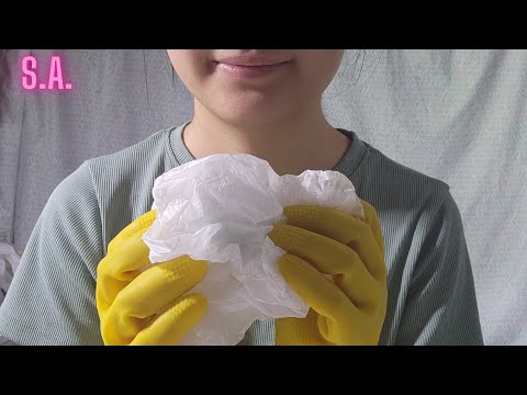 Asmr | Plastic Bag & Yellow Rubber Gloves Sound