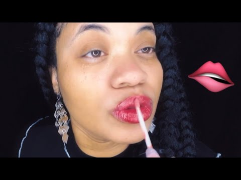 ASMR sticky lipstick applying | feisty actress prepare for her role￼￼