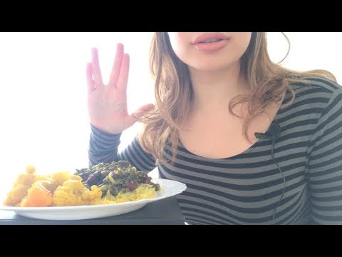 Iranian Vegan Food: Ghormeh Sabzi (ASMR Eating Sounds)