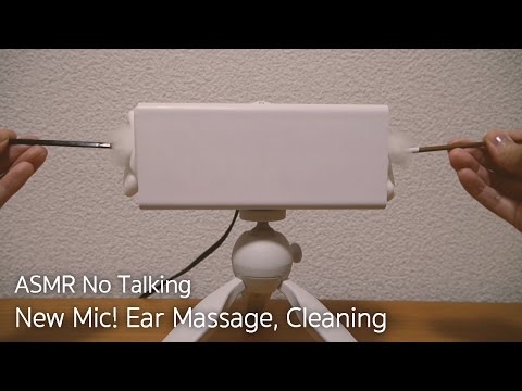 [ASMR] New Mic Test! 耳のマッサージ、耳かき Ear Massage, Cleaning, Cupping [声なし-No Talking]