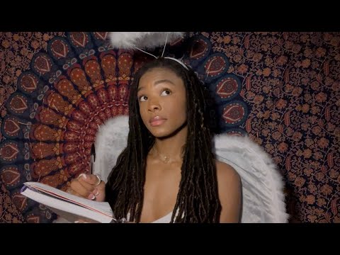 ASMR an angel asks you EXTREMELY personal questions 😇✍🏽 (pen chewing + writing sounds)