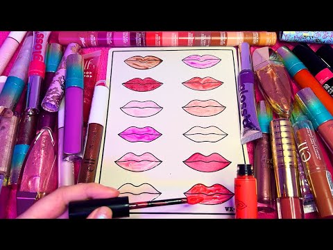 ASMR Lip Product Collection Swatching (Whispered)
