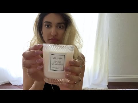ASMR Whispered Show and Tell Candle Collection, Tapping, Up Close, Personal Attention (Binaural)