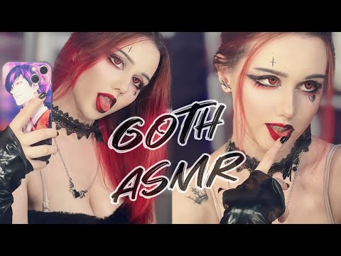 ASMR Scratching Fabric Goth Girl