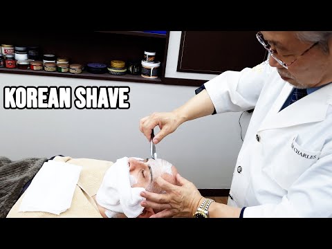 The most famous barber I ever met: Charles barber | KOREAN FACE SHAVE