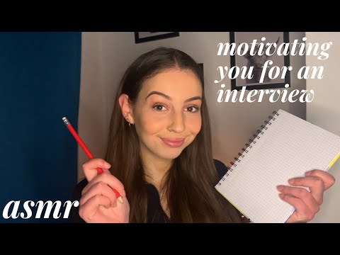 ASMR - Friend Motivates You For An Interview (Writing Sounds and Positive Affirmations)