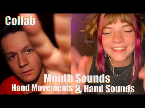 ASMR Hand Movements, Mouth Sounds & Hand Sounds | Collab W Foggy Froggy ASMR