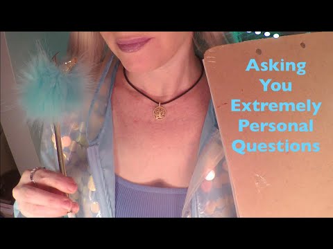 ASMR Gum Chewing Crinkle Coat Lady Asks Extremely Personal Questions