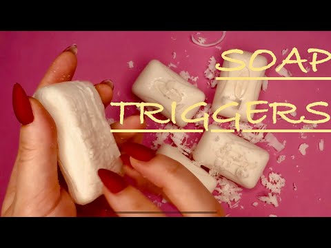 ASMR: Soap Triggers 🧼 Soap Scratching Tapping Unpacking No talking Long nails АСМР: Мыло Резка мыла
