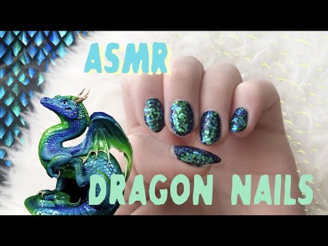 asmr tapping w/ sparkly 🐲 nails (up close whispers personal attention) 💚