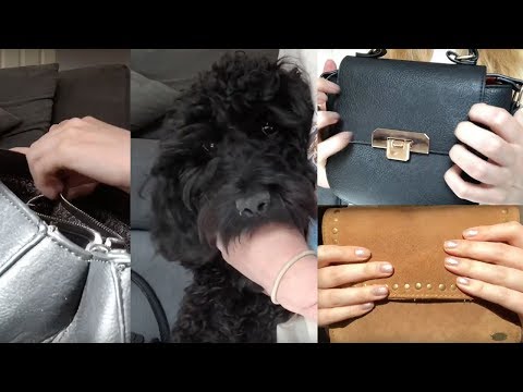 ASMR Handbags Show and Tell (Leather Sounds, Whispering)