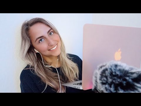 ASMR Random Questions Interview (gum chewing and typing!) 👩🏼‍💻