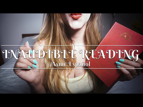 ⭐️ ASMR ESPAÑOL ⭐️❤️ INAUDIBLE WHISPER ❤️ READING A BOOK ❤️ Tapping and Scratching ❤️