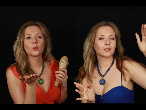 ASMR Double relaxation/whisper with echo+conventional whisper+hair brushing/kissing sounds