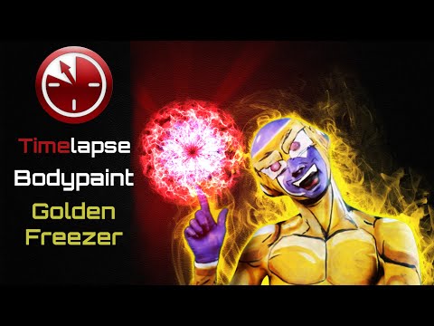 Time-lapse Bodypaint Golden Freezer