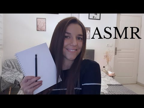 ASMR French FR ☾ Je dessine ton portait, attention personnelle, taping, face touching