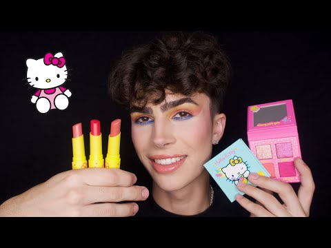 ASMR- Doing My Makeup Trying Hello Kitty X Colour Pop