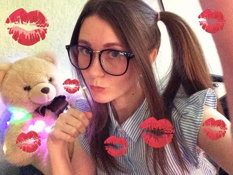 ASMR Girlfriend Roleplay | NO TALKING  | ASMR ♥ KISSING | MOUTH SOUNDS |  BREATH on MICROPHONE
