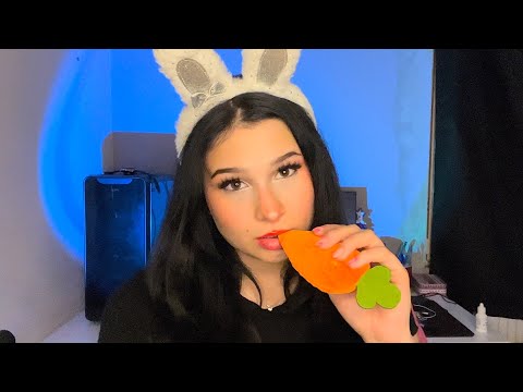 ASMR Easter Bunny nibbles on a carrot 🐰🥕