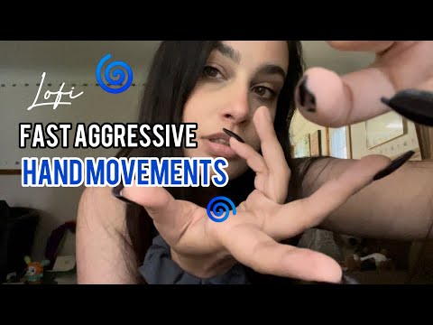 Fast Aggressive ASMR 🌀 Spiral Hand Movements & Focus Triggers 😵‍💫