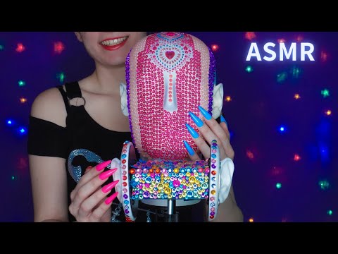 ASMR Mic Scratching , Tapping & Massage with 15 DIFFERENT MICS 🎤 Covers & Nails 💖 No Talking - 4K