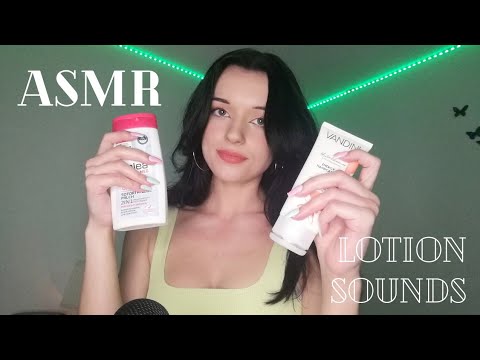 ASMR | Lotion sounds, hand sounds, sticky collarbone and arm tapping & more