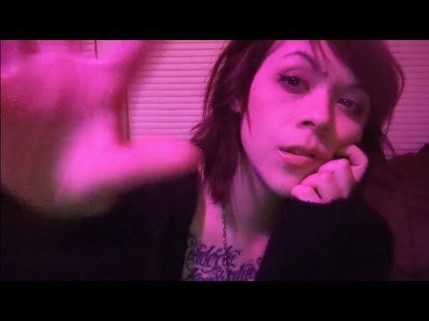 (( ASMR )) funky hand movements with pink lights.