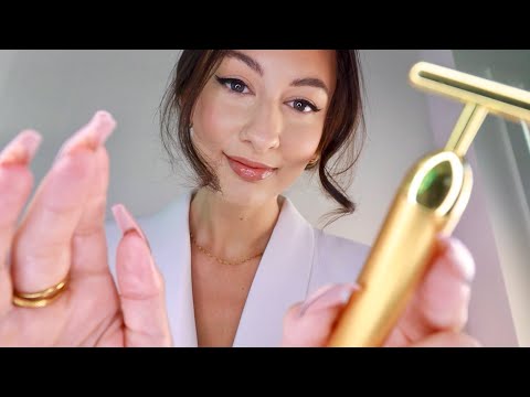 ASMR Relaxing Facial Treatment + Massage for Sleep (Skincare Layered Sounds, Soft Spoken Roleplay)