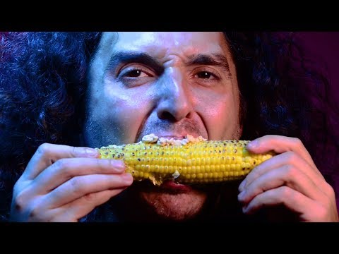 ASMR Eating Roast Corn Cob Elotes with Cotija Chipotle Cheese Sauce 먹방