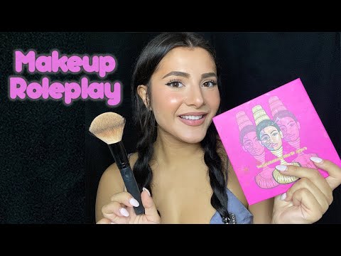 ASMR Makeup Roleplay | Mouth Sounds, Brush Sounds, Whisper