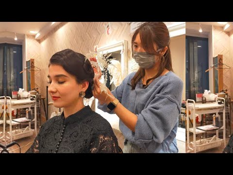 ASMR💖I got Relaxing Hairstyle /🌺 Retro Style in Japan (Soft Spoken)