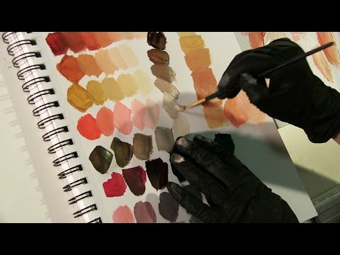 ASMR Acrylic Swatches: Upclose paint brush sounds