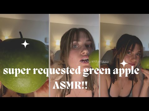 Super requested crunchy green apple ASMR🍏