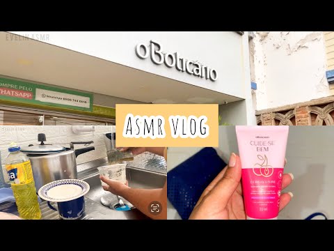 Asmr vlog/ minha segunda + mercado, correios e Boticário.