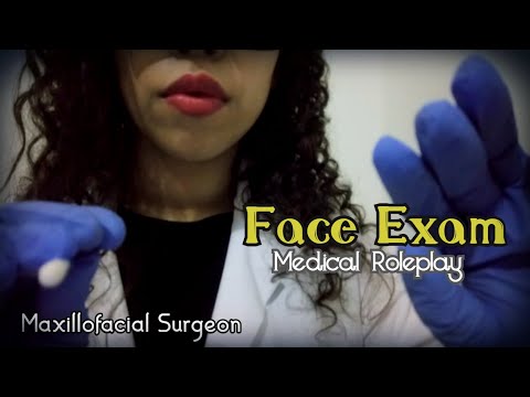 [ASMR] 👩📋 Relaxing Face Exam (Medical Roleplay) | Face Touch Scribbling Latex Gloves Light Triggers