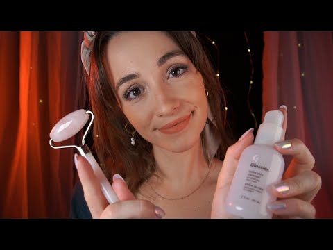 ASMR | Doing Your Skincare Before Sleep 🌙 (Gentle Personal Attention with Rain 🌧️)