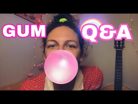 ASMR~ 😋 GUM CHEWING Q&A PT 2 (ONE HOUR of major gum chewing, bubble blowing & whispering)😋