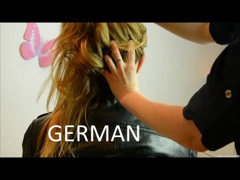 ASMR Deutsch ♥ Kopfmassage + Ledergeräusche, Hair Play, beruhigende Stimme