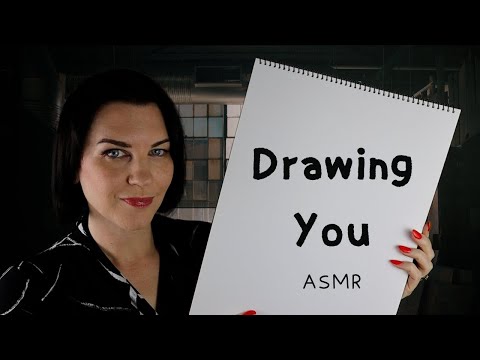 ASMR Drawing You (binaural sounds, getting to know you)