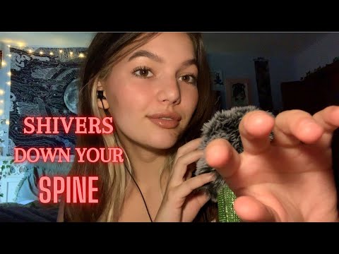 ASMR | Giving You The Shiveries (Bare + Fluffy Mic) Whispers + Hand Movements, Intense Spine Tingles