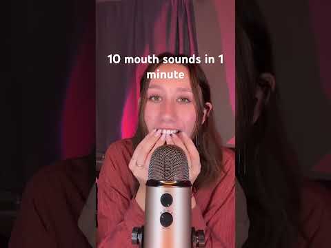 ASMR | 10 mouth sounds in 1 minute! #asmr #mouthsounds