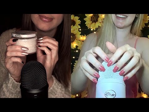 ASMR Tapping, Scratching & Hand Sounds| Layered Sounds | COLLAB with Sunflower ASMR | No Talking