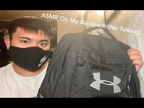 ASMR Backpack Scratching & What's Inside My Backpack (No Talking)