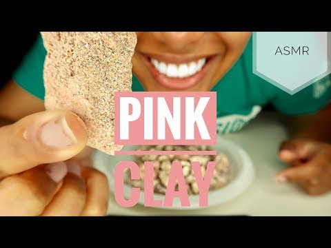 ASMR PINK CLAY | Crunchy Eating Sounds | NO TALKING (Subscriber Request)