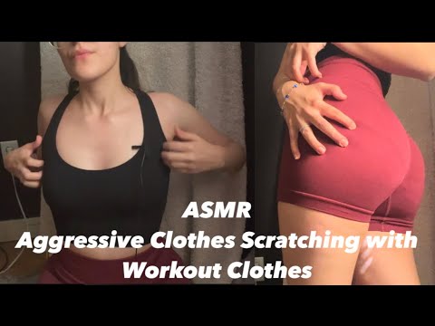 ASMR Aggressive Clothes Scratching and Plucking with Workout Clothes