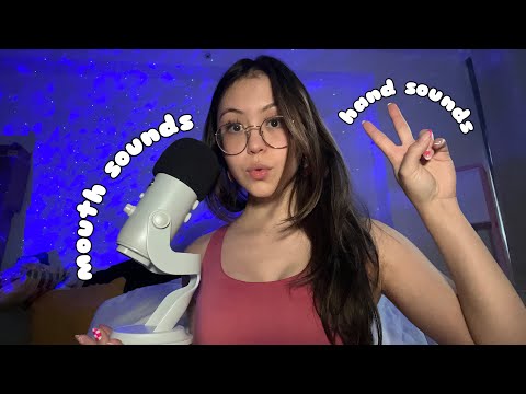 ASMR Casual Upclose Mouth Sounds (wet and dry), Hand Sounds, and Rambles
